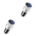 thumbnail image 2 of sweethay Adaptador de carga para automóvil de aleación de aluminio USB PD 2 Puerto de reemplazo 3.1A Antiflaming Automotive Tablet Toma de Negro Plata 2piezas, 2 of 6