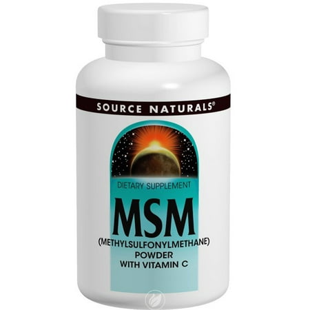 Source Naturals - MSM (Methylsulfonylmethane) Powder, with Vitamin C, 8 oz (227 g), Pack of