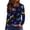 Navy #029, variant on Mardi Gras Shirts for Women Carnival Sparkly Long Sleeve T Shirts Glitter Crew Neck Holiday Tunic Tops Dark Blue L