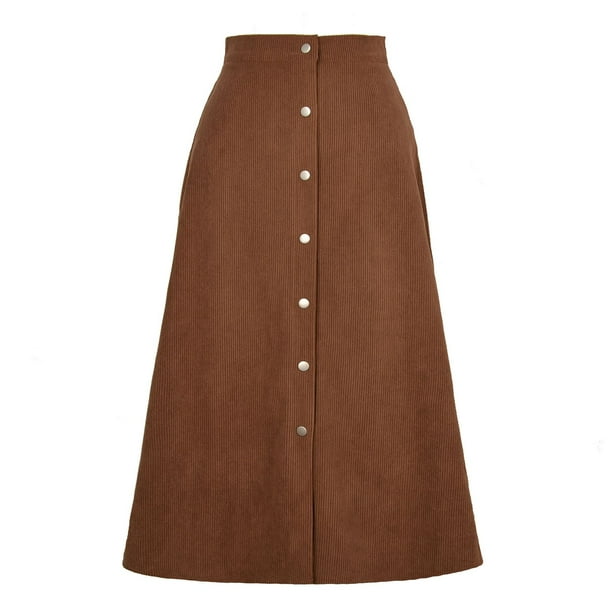 Brown corduroy top skirt vintage
