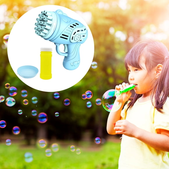 Máquina automática de burbujas con soplador de burbujas con 23 agujeros, más de 1000 burbujas en 1 minuto, fabricante de burbujas, recuerdos para fiestas, juguetes de verano, actividades en interiore
