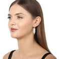 thumbnail image 3 of Vanbelle Sterling Silver Jewelry Leaf Drop Dangle Earrings with French Hook and Rhodium Plated for Women, 3 of 6