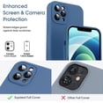 thumbnail image 2 of Liquid Silicone Case for iPhone 12 Pro Max, [Camera Protection] [Anti Fingerprint] [Wireless Charging] 4 Layer Phone Case Protective Cover, Built-in Microfiber Case Cover, 6.7", Blue, 2 of 15