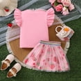 thumbnail image 4 of Toddler Baby Girl Clothes Summer Short Sleeve T-Shirt and Shorts Cute Infant Baby Girl Outfits Clothing Set 6-12 Months 12-24 Months 2t 3t 4t 5t 6t 7t 8t 9t Children 4-5 Years, 4 of 6