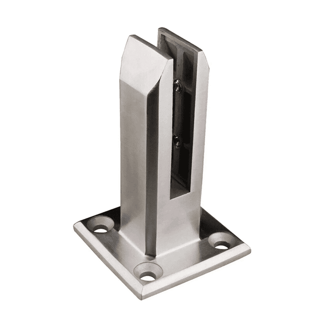 Pince en Acier Inoxydable 304 Panneau en Verre pour Clôture de Piscine Escalier Support de Balustrade Sol Terrasse Balustrade Balustrade Balustrade Balun, 1 x Clips de Balustrade, Argent