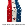 thumbnail image 3 of 4th of July Decorations - Patriotic USA Stars Table Runner for Home | Memorial Day Decorations - 250th Anniversary Fourth of July Accessories Decor Party Supplies Indoor, 3 of 6