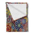 thumbnail image 2 of Batik Soft Flannel Fleece Blanket, Vintage Combined Nested Paisley Motif Oriental Feminine Cultural Eastern Batik Theme, Cozy Plush for Indoor and Outdoor Use, 50" x 70", Multicolor, by Ambesonne, 2 of 5