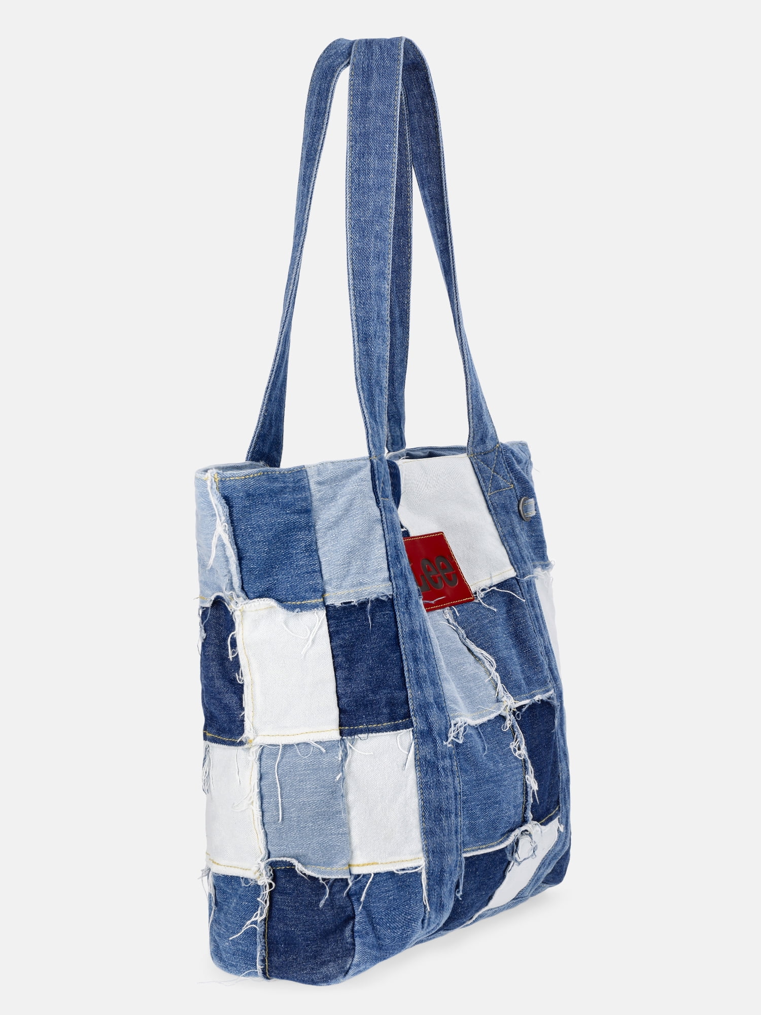 Kacey Lee Women's Denim Tote Bag, Denim Patchwork