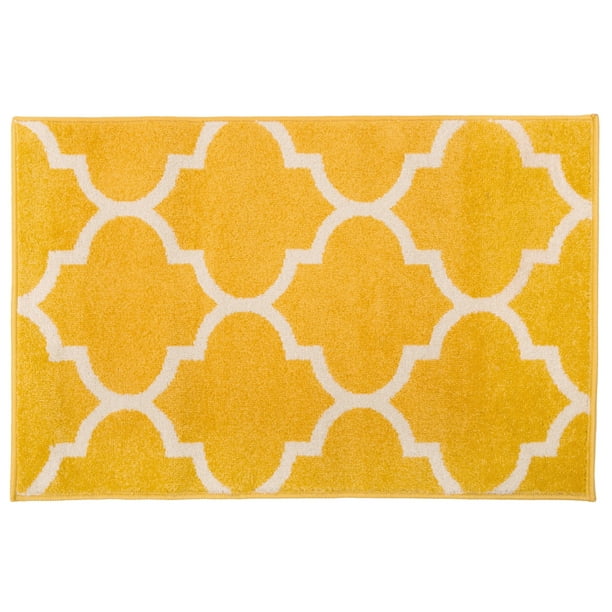 Contemporary Modern Moroccan Trellis Rug 2' x 3' Yellow