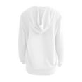 thumbnail image 5 of ATOYSOY Loose Hoodies Jackets for Women Trendy Solid Color Knitted Tops Cardigans Zipper Up Shackets Winter Casual Sweatshirts Workout Long Sleeve Coat White M, 5 of 5