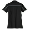 thumbnail image 6 of Yellow Rooster Women Silk Touch Performance Colorblock Stripe Polo Black/Steel Grey XS, 6 of 6