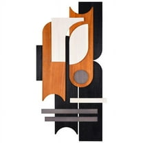 "Honeyed Dusk I" Hand Made & Hand Finished Dimensional Solid Paulownia Wood Abstracts Wall Art