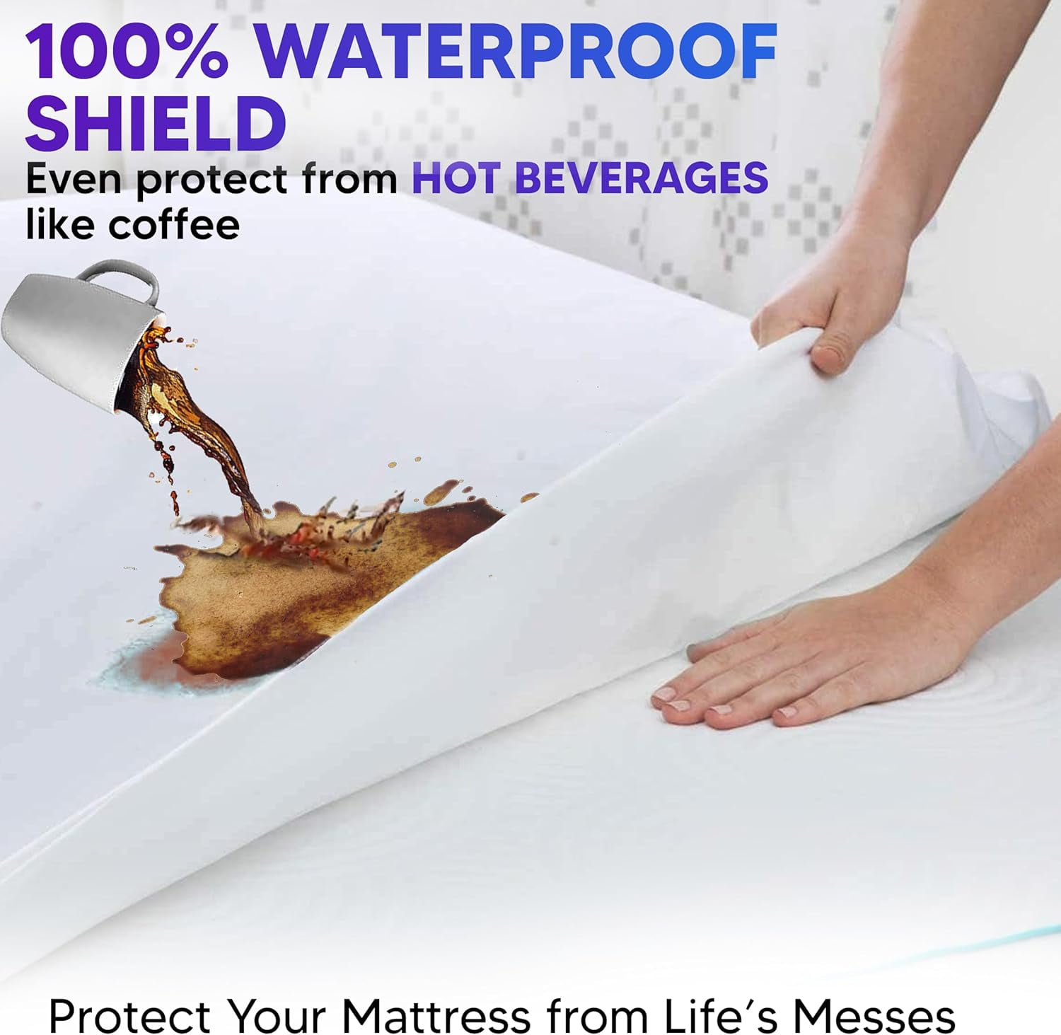Express USA Supplies King Size Zippered Waterproof Mattress Protector Cover, Bed Bug Resistant, Deep Pocket Fitted 8" - 16", Noiseless / Comfort