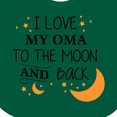 thumbnail image 4 of Inktastic I Love My Oma to the Moon and Back Boys or Girls Baby Bib, 4 of 4