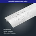 thumbnail image 3 of Aluminum Floor Transition Strip, Door/Tile/Carpet to Tile Transition Strip, Doorway Edge Trim Vinyl Laminate, Silver, 3 of 6