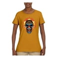 thumbnail image 2 of Flaming Laughing Fierce Clown | Womens Cars and Trucks Graphic T-Shirt, Gold, X-Large, 2 of 3