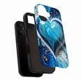 thumbnail image 3 of Heart - Shaped Resin Phone Case with Gold Foil Accents, Artistic Swirl Design for Romantic Users & Valentine’s Day Gift, Compatible with iPhone 11/12/13/14/15/16 (Pro Max/Plus), 3 of 9