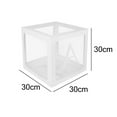 thumbnail image 5 of Conditiclusy Balloon Box Exquisite Party Decor Baby Shower Supplies A-Z Letter Cardboard Cube Clear Box for Propose Marriage, 5 of 7