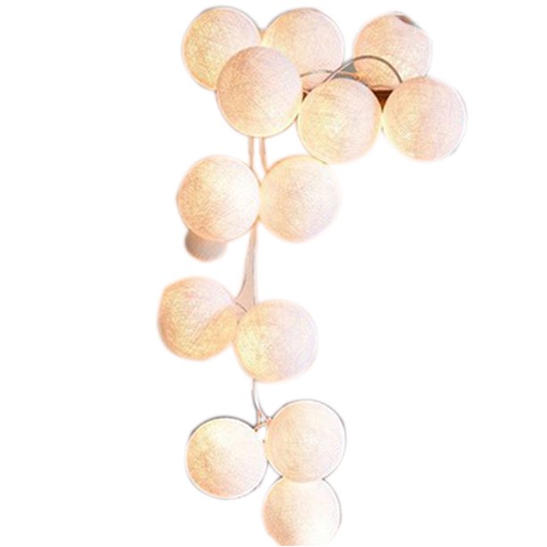 Bola de algodón Batería / USB 20 LED Cadena de luz Amantes Navidad Boda Fiesta Dormitorio Decoración Lámpara 3m kenally LED1837-24