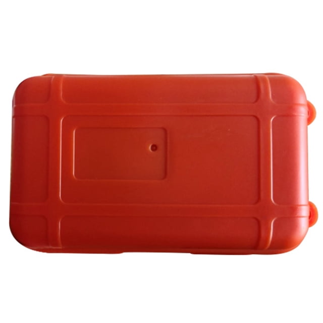 Estuche de almacenamiento de supervivencia al aire libre Caja contenedor de viaje para acampar impermeable a prueba de golpes (naranja)