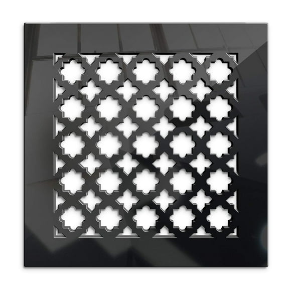 SABA Home Decor Black Mirror Vent Cover - Limited Edition Air Wall Register 8 x 8 Duct Opening (10 x 10 Overall) Acrylic Fiberglass Grille for Walls and Ceilings NOT for Floor USE, Venetian