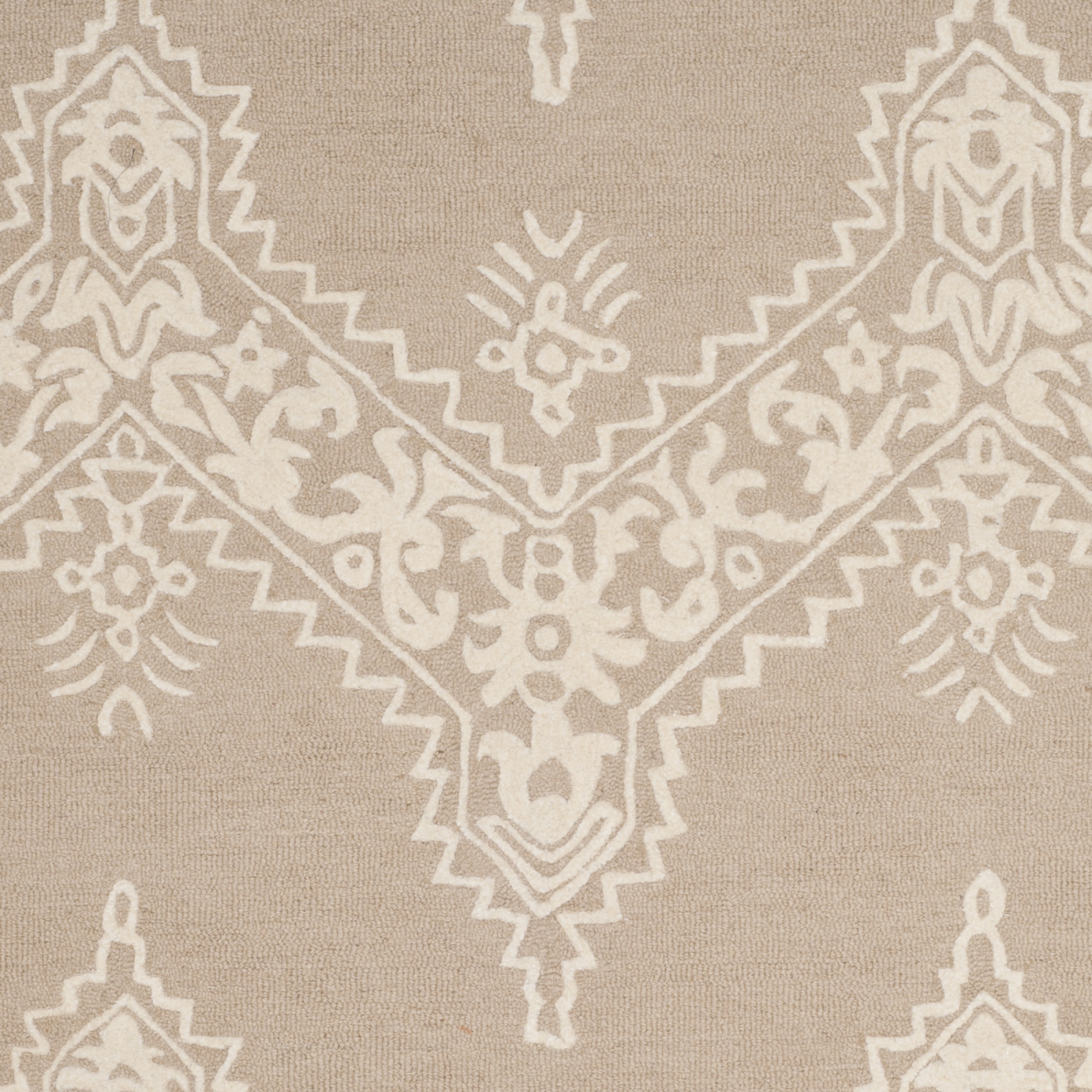 SAFAVIEH Manchester Naomh Medallion Striped Area Rug, Beige/Ivory, 8' x 10'
