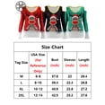 thumbnail image 4 of Luxtrada Sweatshirt Women Fashion Christmas Elk Print Sexy Off-the-shoulder Top Trumpet Long Sleeve T-shirt, 4 of 9