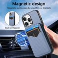 thumbnail image 3 of 2-In-1 Detachable Carbon Fiber Wallet Case With Card Slots For Iphone 15 Series,iPhone 14 Pro, 3 of 7