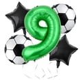 thumbnail image 1 of hzqruqh Globos de fútbol para 9.º cumpleaños, set de foil de 32 pulgadas, 1 of 7