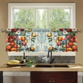 thumbnail image 4 of Yayeee Kitchen Curtains Tier Set of 2 Light Filtering 57"x36" Over Sink Window Panels, Red Tomatoes, 4 of 7