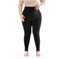 thumbnail image 5 of Sakmal Cotton Black Tights Women Footless Plus Size Leggings Winter Womens Tight, 5 of 5