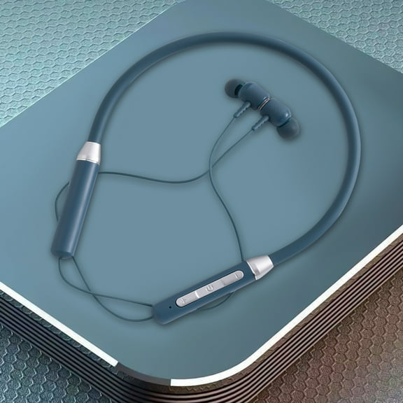 BLE 5.2 Neckband Earbuds, HD Stereo Wireless Bluetooth Headphones with Card Slot, Around Neck Bluetooth Headphones Noise Cancelling Mic with Multi Functional Buttons for Exercising
