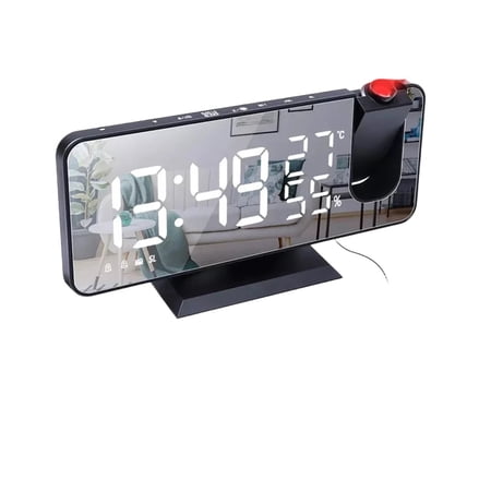 LED Digital Projection Alarm Clocks USB Electronic Ceiling Projector Alarm Clock with FM Radio for