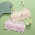 thumbnail image 4 of URMAGIC Big Girl Cotton Solid Color Comfortable Padded Underwear Girl Adjustable Elastic Thin Shoulder Straps Bra, 4 of 11