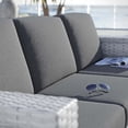 thumbnail image 5 of Lounge Sofa, Rattan, Wicker, Grey Gray, Modern Contemporary Urban Design, Outdoor Patio Balcony Cafe Bistro Garden Furniture Hotel Hospitality, 5 of 8