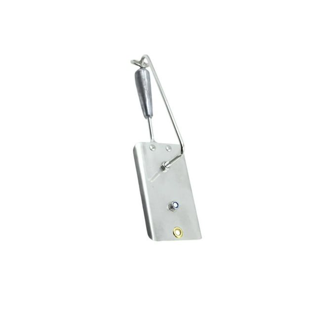 relayinert Rabot de Pêche Robuste avec Lame en Acier Inoxydable, Rabot de Descente Offshore pour la Pêche au Wahoo Kingfish, Argent, 18,2 cm