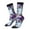 2 Black-1, variant on Purple Marble Texture Crew Socks for Men & Women, Breathable Casual Athletic Ankle Socks