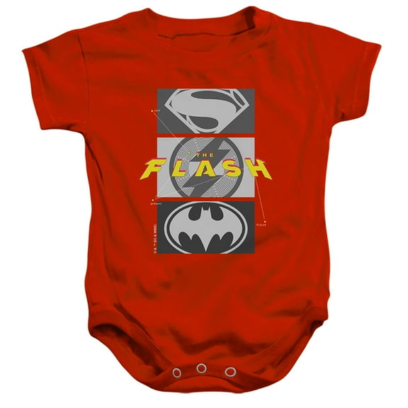 The Flash Movie Batman Supergirl Trio of Symbols Unisex Infant Snap Suit for Baby