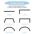 thumbnail image 4 of Ceiling Curtain Track Flexible Bendable Curtain Track 16.4 Ft Wall Mount Curved Curtain Rail Track System Sliding Ceiling Track Set for Bay Window Room Divider, 4 of 8