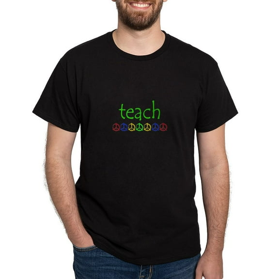 CafePress - TEACH PEACE Dark T Shirt - Men's Classic Graphic Cotton T-Shirt