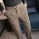 thumbnail image 3 of Pantalones de verano para hombre, corte entallado, 9 pulgadas, corte recto, elástico, para negocios, para uso social, para traje masculino, con trenzas, elásticos, formales, económicos, 3 of 5