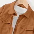 thumbnail image 7 of Wilark Girls Fall Corduroy Shirt Jackets Lightweight Loose Fit Casual Trendy Long Sleeve Collared Kids Shackets with Pockets Khaki 5-12, 7 of 7
