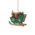 thumbnail image 1 of Christmas Tree Decorations,Wooden Sleigh Christmas Tree Ornament, 1 of 6
