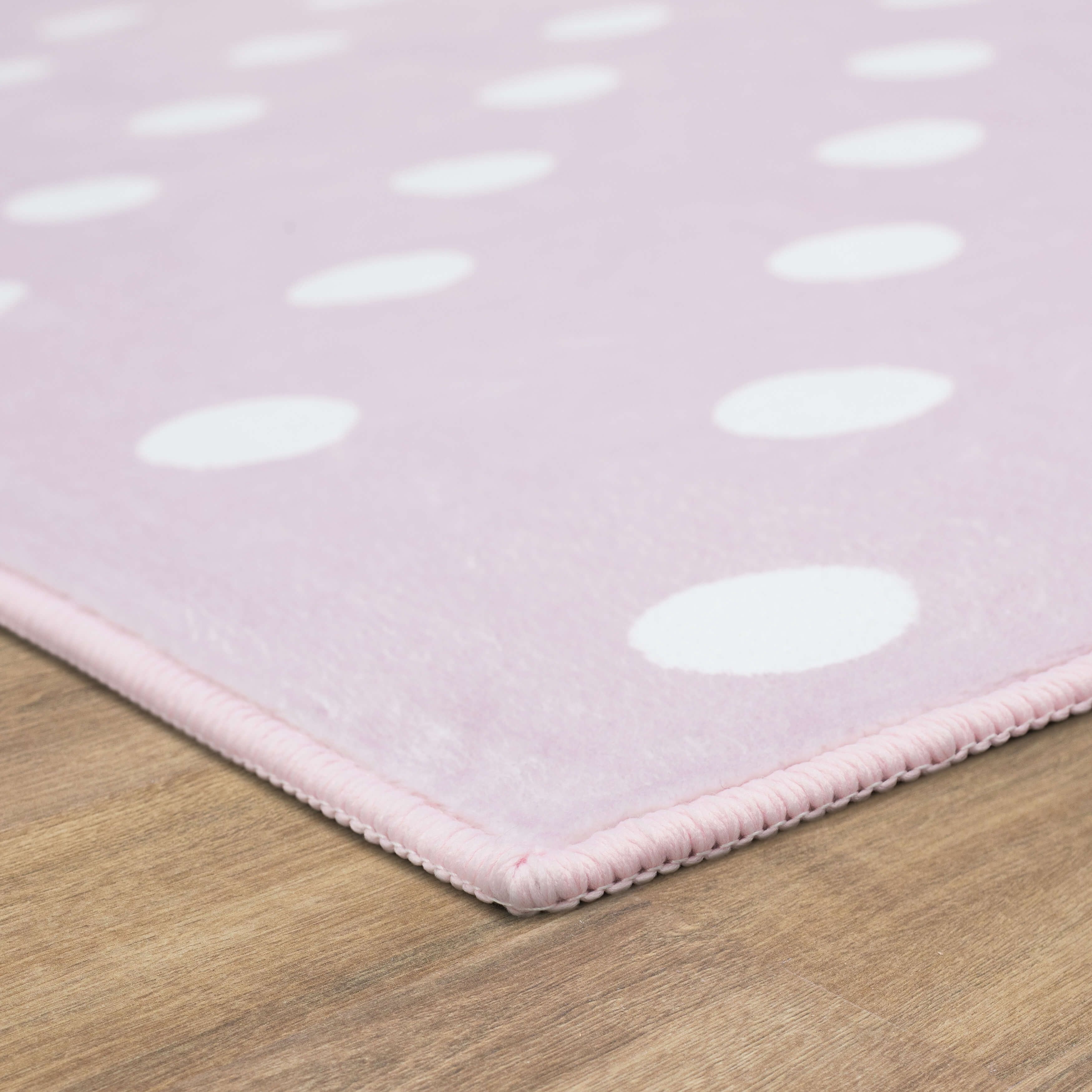 Mohawk Home Kids Collection Polka Dots Low Pile Stain/Fade Resistant Printed Indoor Area Rug, Pink, 8' x 10'
