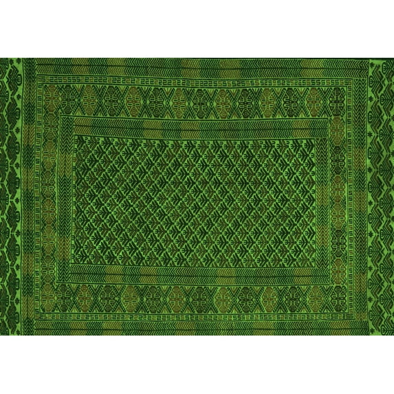 Ahgly Company Indoor Rectangle Persian Green Traditional Area Rugs, 5' x 8'