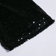 thumbnail image 6 of Petite Pants for Women Elastic Waist 2025 Solid Color Fashion Sequined Wide Leg Casual Trousers Trendy Dressy Black M, 6 of 8