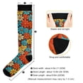 thumbnail image 3 of FORMRS Womens Knee High Socks Casual Long Thick Travel Daily Wear, 1 Pair, Blooming Flowers, 3 of 6