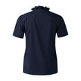 thumbnail image 5 of TKLPEHG Womens Tops Trendy V Neck Ruffles Elegant Shirts Short Sleeve T Shirts Casual Lightweight Summer Solid Color Going Out Tops Loose Blouse(Navy,XXXXL), 5 of 6