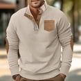 thumbnail image 2 of Rloper-Lop Men's Quarter Zip Up Pullovers Slim Fit Mock Neck Long Sleeve Sweaters Casual Corduroy Warm Polo Sweatshirt Ribbed Sports Shirts, 2 of 6