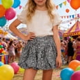 thumbnail image 2 of Bigetiay Girls Sequin Skirt, Elastic Waistband Design for Fall Wear, Size 3-4 Years, 2 of 8